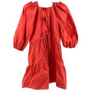 cinq a sept Pink Coral Fit & Flare Midi Dress | V-Neck, Size 6